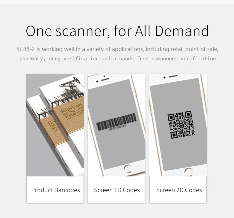 USB Interface Desktop Omnidirectional Barcode QR Code Scanner for Commercial Retail Shop