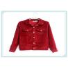 Buy cheap 100% Cotton Red Color Wide Wale Corduroy Fabric For Jacket , Eco Friendly from wholesalers