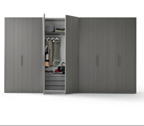 Buy cheap Scratchproof PVC Modular Wardrobe Grey Cupboards Bedroom Odourless from wholesalers