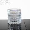 Buy cheap Embossed Diamonds Pattern Glass Storage Jars With For Candle from wholesalers