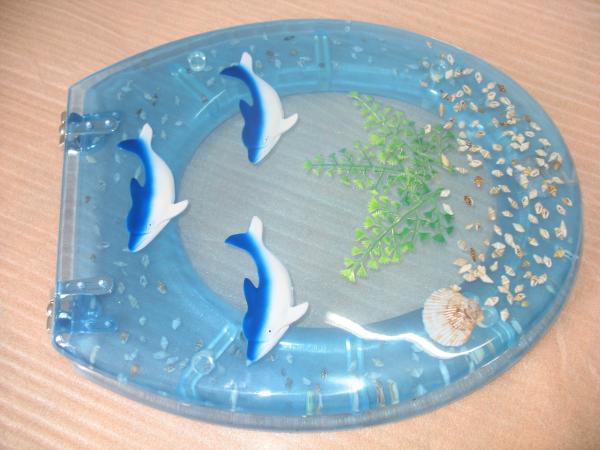 Buy cheap polyresin toilet seat cover,MDF ,color toilet,PP toilet seat,sea star,shell transparent, from wholesalers