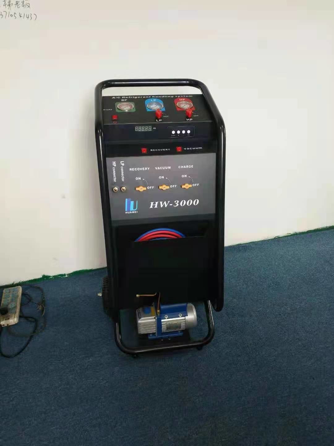 3HP Portable Recovery 750W AC Refrigerant Recovery Machine HW 3000