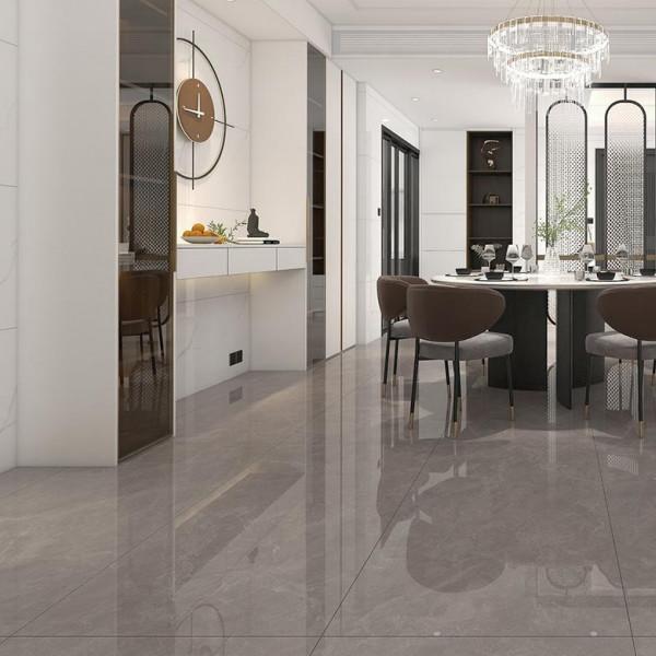 Buy cheap Stain Resistant Grey Porcelain Floor Tiles Low Water Absorption For Indoor Spaces from wholesalers