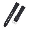Buy cheap Custom Black Soft Silicone Watch Strap 18mm With Stainless Steel Buckle Fashionable from wholesalers