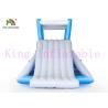 Buy cheap Professional Blue White Inflatable Water Toys Climbing Tower Slide With Roof from wholesalers