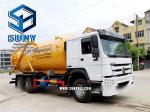 Buy cheap Sinotruk HOWO 15000L Vacuum Sewage  Suction Tank Truck 6x4 15 m3 Sucking Tanker Truck with Jurop Vacuum Pump from wholesalers