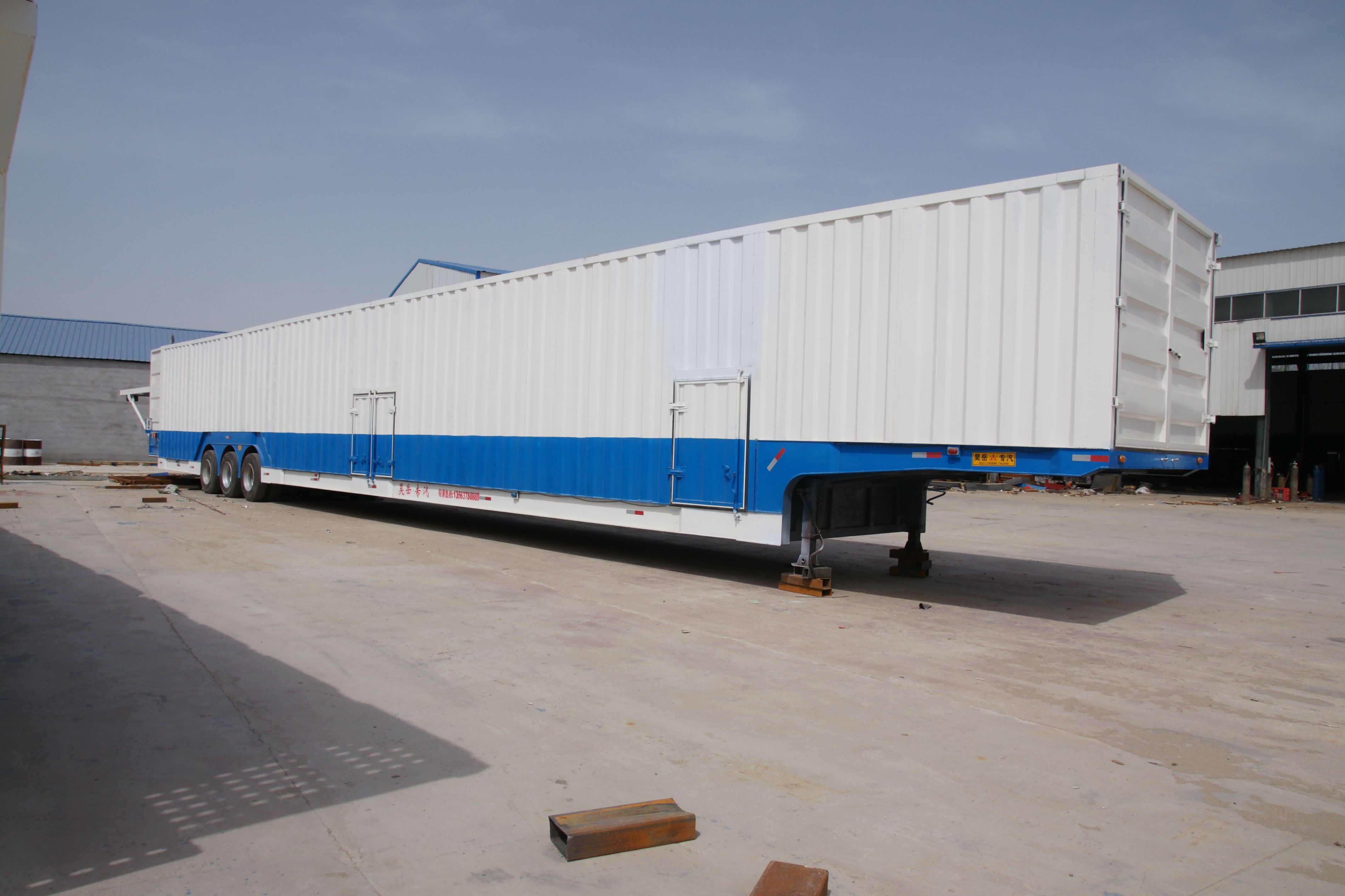 Air Brake Two Deck Pickup Truck Trailer Skeleton Type 6 Car Carrier Transport Trailer
