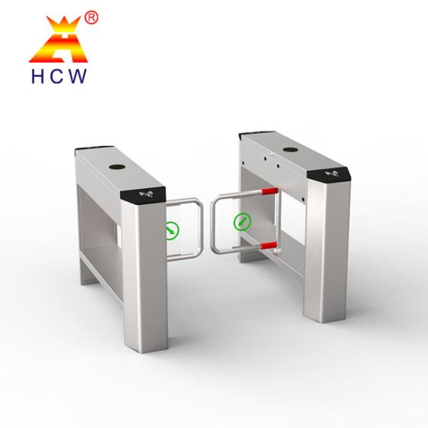 Buy cheap 1.2mm Top Cover Automatic Pedestrian Turnstile Gate With ID / IC Card Reader from wholesalers