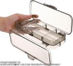 Double Deck Pencils Box Clear Plastic Stationery Box Removable Ruler Dividing