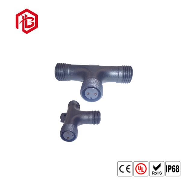 Buy cheap 2 3 4Pin 3 Way T Type Waterproof PVC Male Female Connector Black from wholesalers