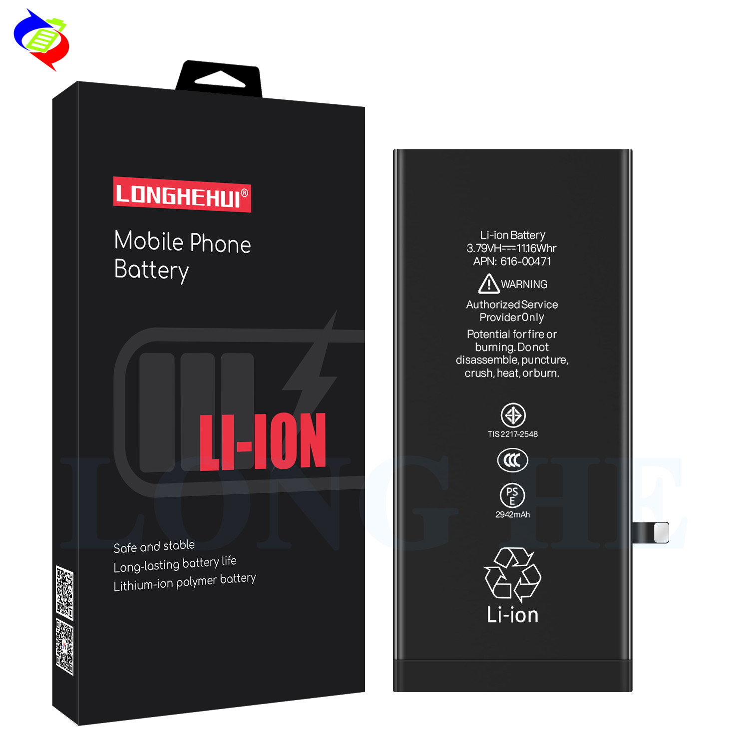 Factory price 2942mAh battery for iphone XR replacement