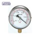 Silicone 4 Inch Bezel Ring Pressure Gauge 100mm Dial Bottom Mount