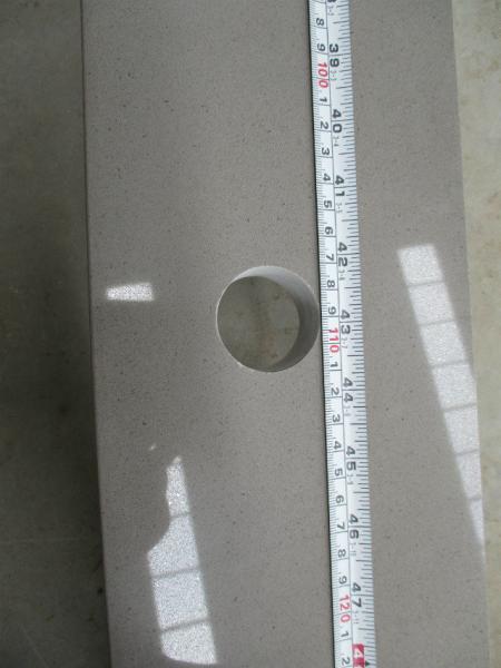 Buy cheap Quartz Stone Slab Countertop Solid Surface 30mm Thickness Gray Kitchen Countertops from wholesalers