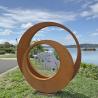 Buy cheap Custom Rusty Outdoor Garden Metal Art Corten Steel Ring Sculpture from wholesalers
