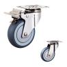 Buy cheap 100x30mm 304SS TPR Threaded Stem Double Lock Medium Duty Caster Wheels from wholesalers