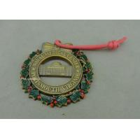 Buy cheap Customized Zinc Alloy Ribbon Medals , 3D Die Casting Antique Brass Medals product