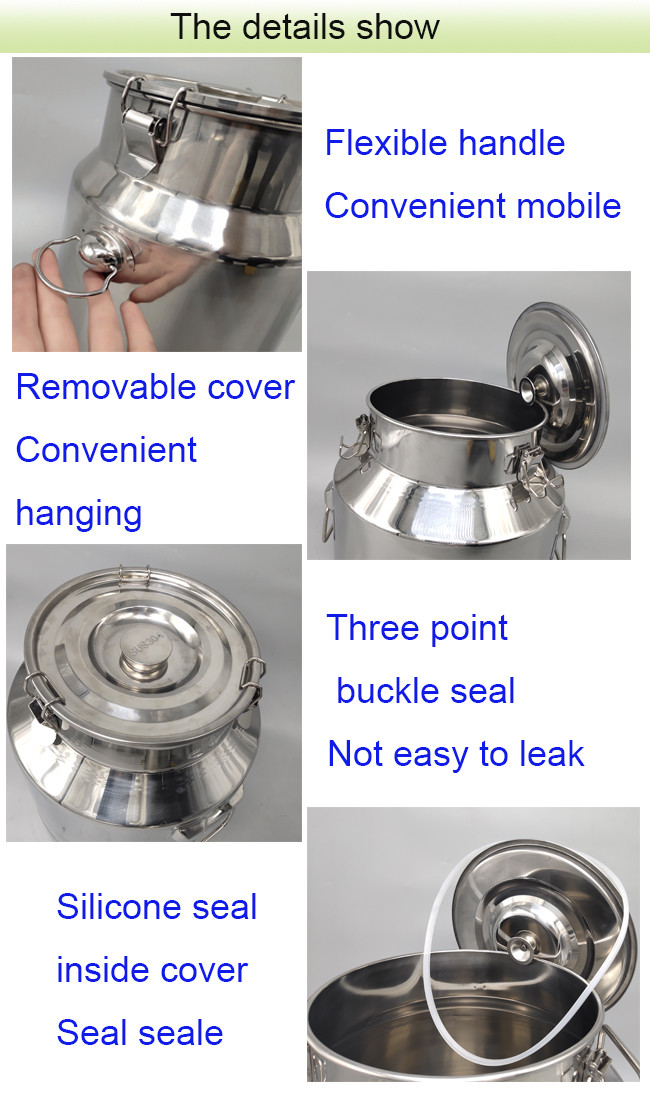 15L Mini-capacity Food grade 304 Stainless steel 0.8mm Thickness milk can