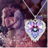 Buy cheap 18in 0.29oz Sterling Silver Heart Pendant Necklace Trendy Pink Crystal Heart Pendant from wholesalers