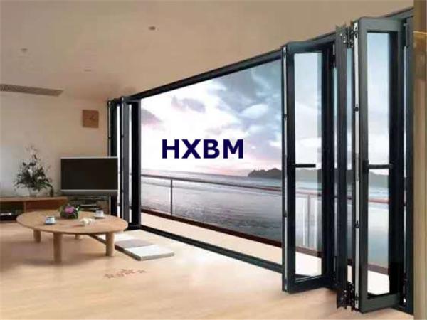 Buy cheap Large Opening Double Glazed Folding Door Wood Color Aluminium Frame Bifold Doors from wholesalers
