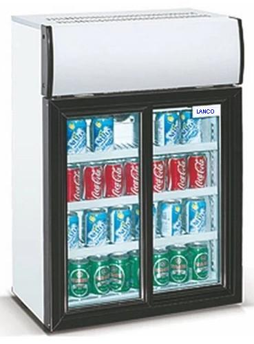 Buy cheap Low Power Double Sliding Door Beverage Cooler Refrigerator 85L 220V 50Hz from wholesalers
