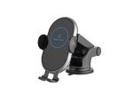 Black Car Phone Holder Wireless Charger , Wireless Phone Charger For Car