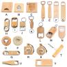 Buy cheap Custom Wood Beer Bottle Opener for Wedding Corkscrew Party Gift Wooden Handle Opener Keychain from wholesalers