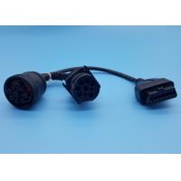 Buy cheap Black Deutsch 9 Pin J1939 Female to J1962 OBD-II 16 Pin Female and J1939 Male product