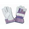 Buy cheap Heavy Duty Leather Safety Gloves Stripe Cotton Fabric Material CE Approved from wholesalers