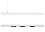 36 Watt 80 - 90lm/w 1.2m Suspended LED Linear Light Lifud Aluminum White Black