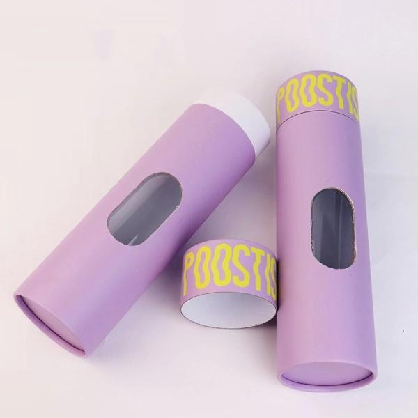 Buy cheap Customized Logo and Eco Friendly Clothing Paper Tube Packaging with Window Foil Stamp Surface Treat from wholesalers