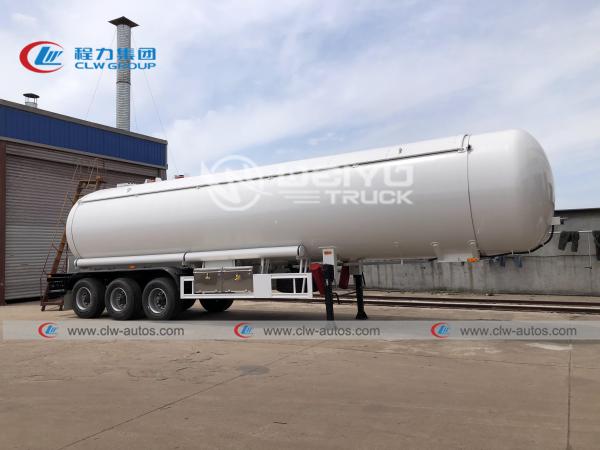 Buy cheap 25t 50cbm 50000 Liters 50m3 LPG Gas Tank Semi Trailer LPG Delivery Tank With Sunshelter from wholesalers