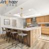 Buy cheap Modern Kitchen Design 2023 Wood Island With Glass Top And Plywood Carcase Accessories from wholesalers