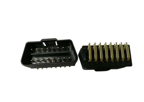 Buy cheap 16 Pin J1962 OBD2 OBDII Male Plug Connector with Right Angle 90 Degree Pins from wholesalers