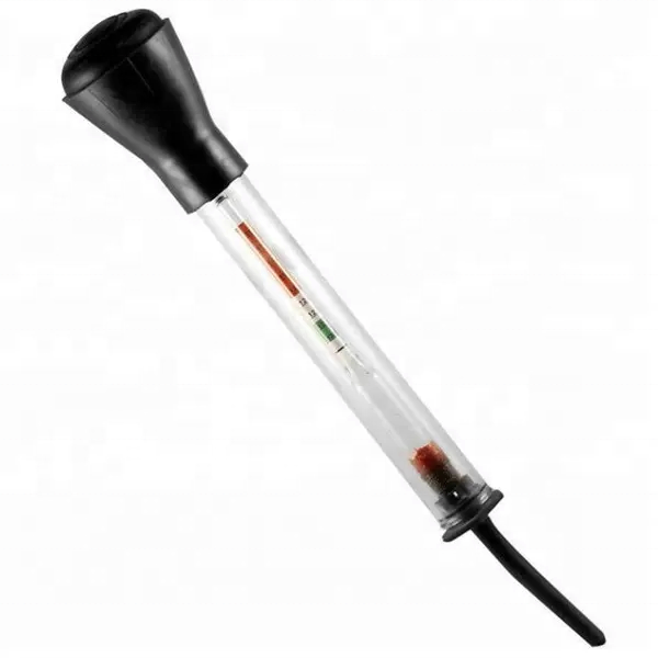 Black and Red 330mm/13" Glass Rubber Pipe Length Car Battery Hydrometer for Speedy Detection of Acid Water Electrolyte