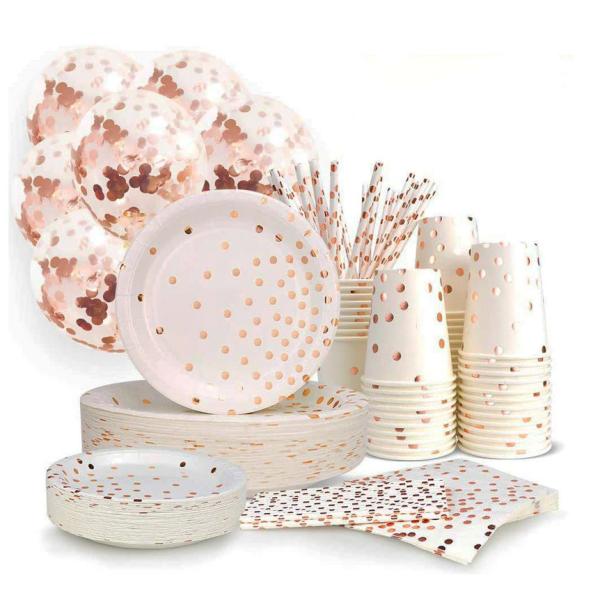Buy cheap Compostable Pink Foil Cinderella Christmas Disposable Party Tableware Paper Cups Dishes from wholesalers