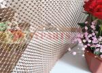 Gold Color Flexible Metal Coil Drapery Mesh For Hotel Room Hanging Divider