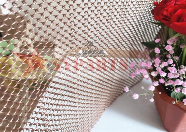 Buy cheap Gold Color Flexible Metal Coil Drapery Mesh For Hotel Room Hanging Divider from wholesalers