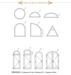 French Style Wood Aluminium Frame Windows Inward Swing Arched Casement Windows