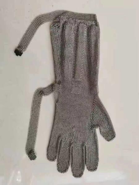 Long sleeve Stainless steel CUT RESISTANT GLOVES ring mesh chain mail mesh auti