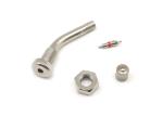 O Ring Metal Tire Valve Stem Nickel Plated TR543D For Trucks Cap Brass Bend 60°