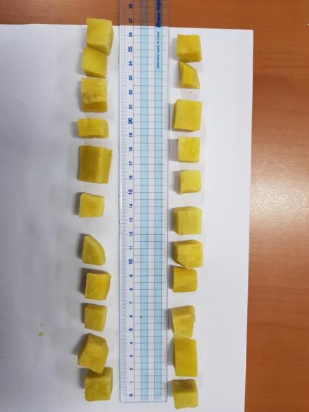 Buy cheap Frozen Steamed Sweet Potato Dice, peeled, variety of Victory 100(Shengli 100) from wholesalers