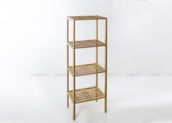 Buy cheap 110cm High 30cm Wide Bamboo 4 Tier Shelf For Bathroom from wholesalers