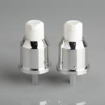 Shiny Silver Aluminum Cosmetic Pump 18mm 20mm 24mm for 20/410 White Plastic