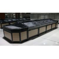 Buy cheap supermarket Wood Produce Display Table with lifting door product