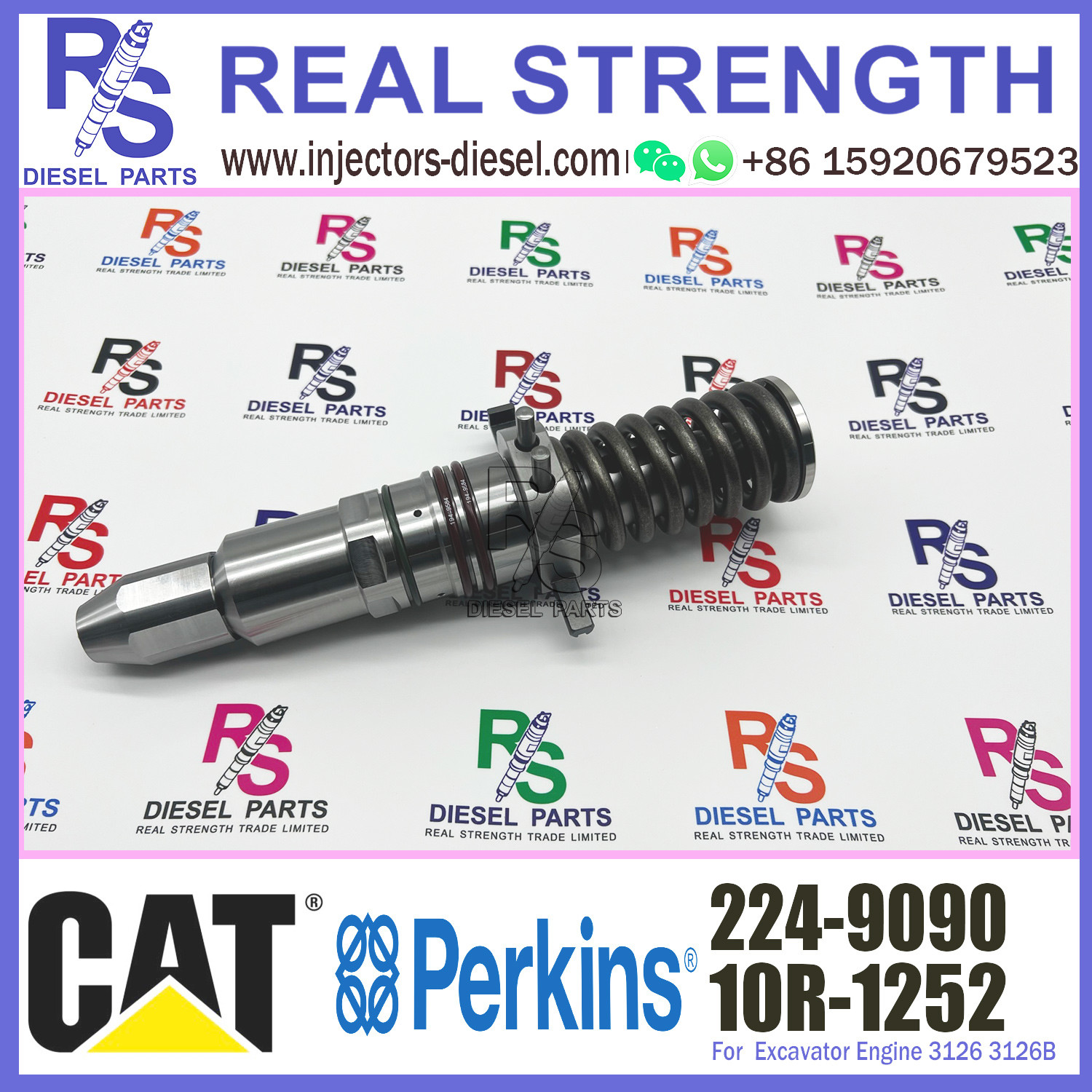224-9090 EUI Diesel Injectors 10R1252 For Caterpillar 3606 3608 3612 3616