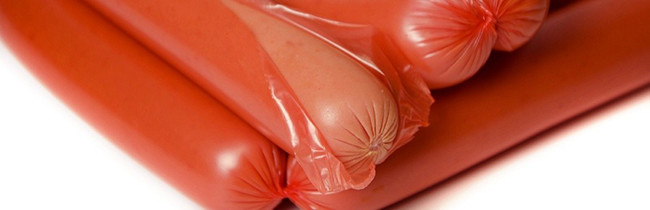 High Shrinkage PVDC Plastic Sausage Casings 100mm Caliber Logo Printing