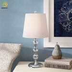 Crystal Mini Drum Shade Bedside Table Lamp 20"