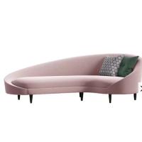 Buy cheap Gelaimei Hotel Lounge Sofa Pink Curved Sofa Modern With ISO14001 product