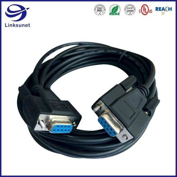 Quality DB9 TPE Silver Male and Female Connector for Electrical Wire Harness for sale