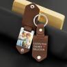 Buy cheap SS316L Leather Photo Key Chain With Engraving Words from wholesalers